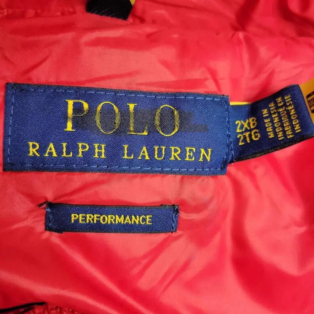 NWOT Polo Ralph Lauren El Cap Jacket 2XB Red Down Puffer Full Zip Hooded